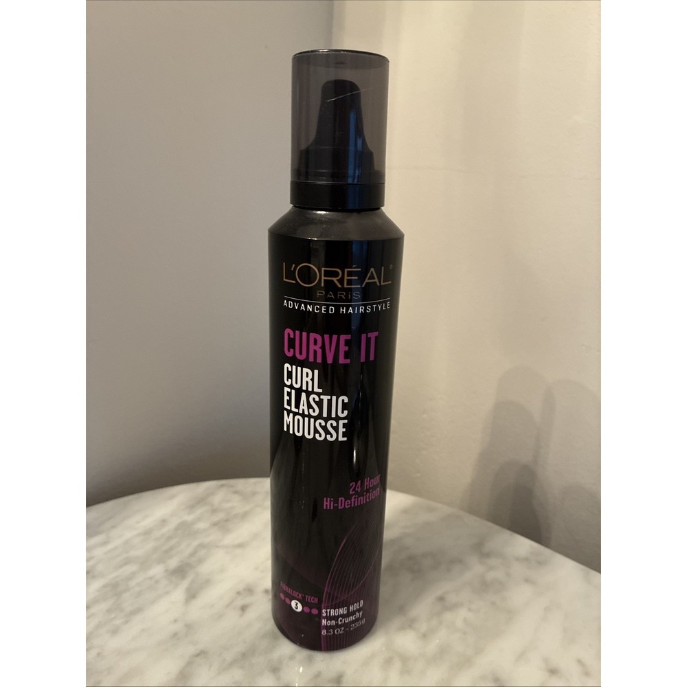 L'Oreal Paris CURVE IT Curl Elastic Mousse Strong Hold 8.3 oz New! Discontinued